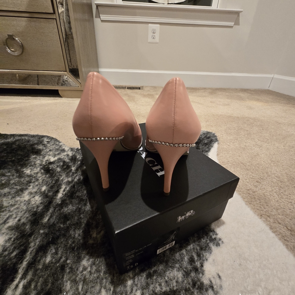 Coach Pink Studded 3" Heels - Picture 3 of 10
